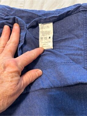 Blue Cotton Blend Twin XL Flat Sheet - Solid Indigo